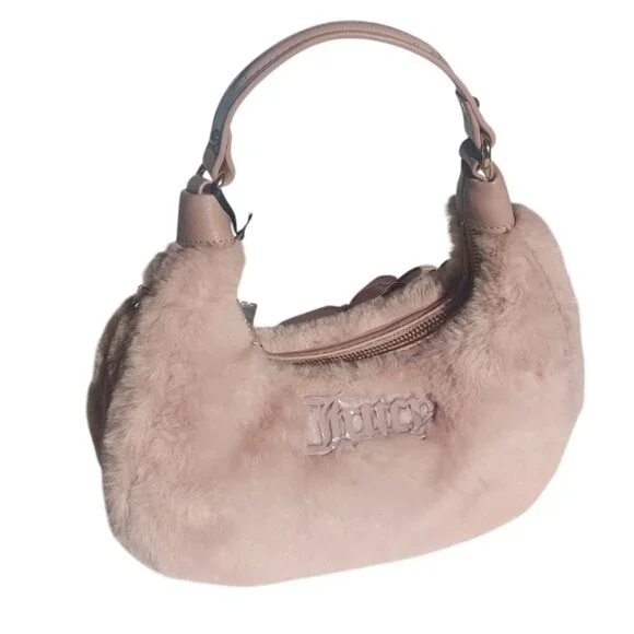 Juicy Couture Dusty Pink Semi Charmed Hobo Shoulder Bag